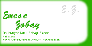 emese zobay business card